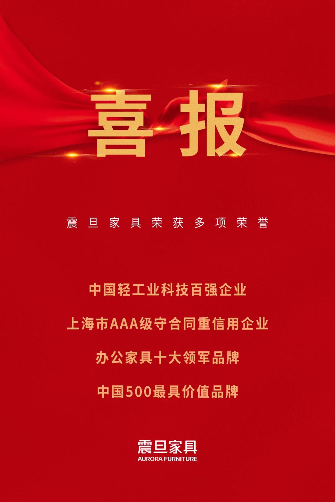 喜訊！震旦家具榮獲多項(xiàng)榮譽(yù)！(圖1)